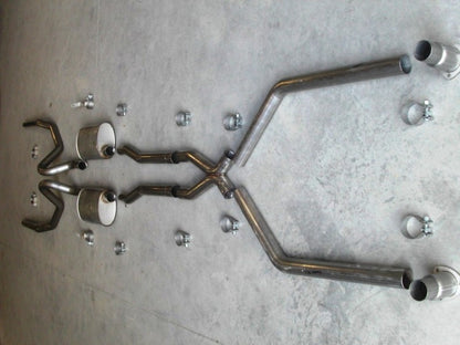 Stainless Works Chevy Chevelle Small/Big Block 1966-67 Exhaust 2 1/2in for Headers with X-Pipe Stainless Works