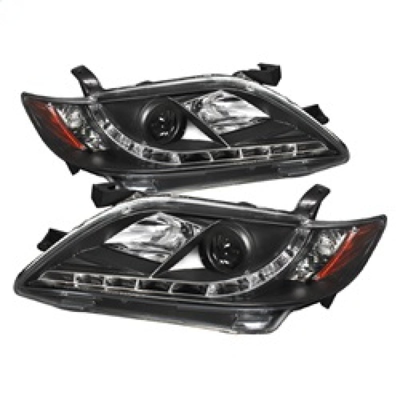 Spyder Toyota Camry 07-09 Projector Headlights DRL Black High H1 Low H7 PRO-YD-TCAM07-DRL-BK - eliteracefab.com