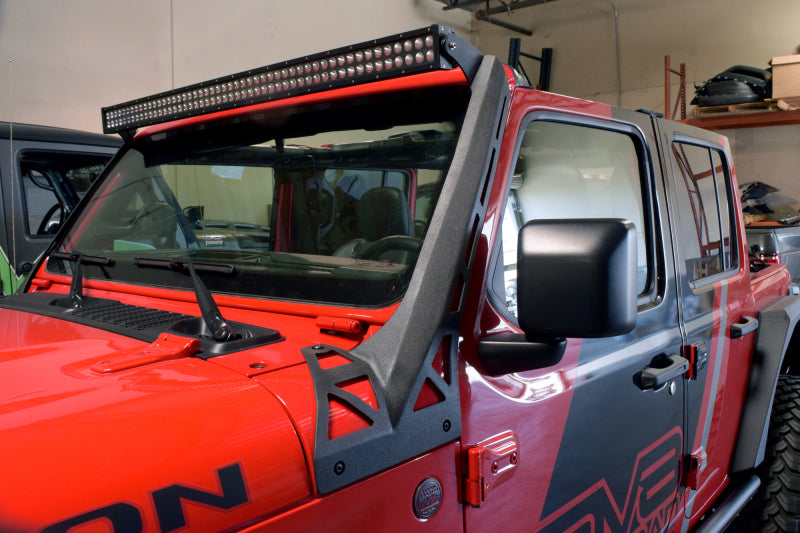 DV8 Offroad 2018+ Jeep Wrangler JL Over Windshield Light Bar Bracket - eliteracefab.com