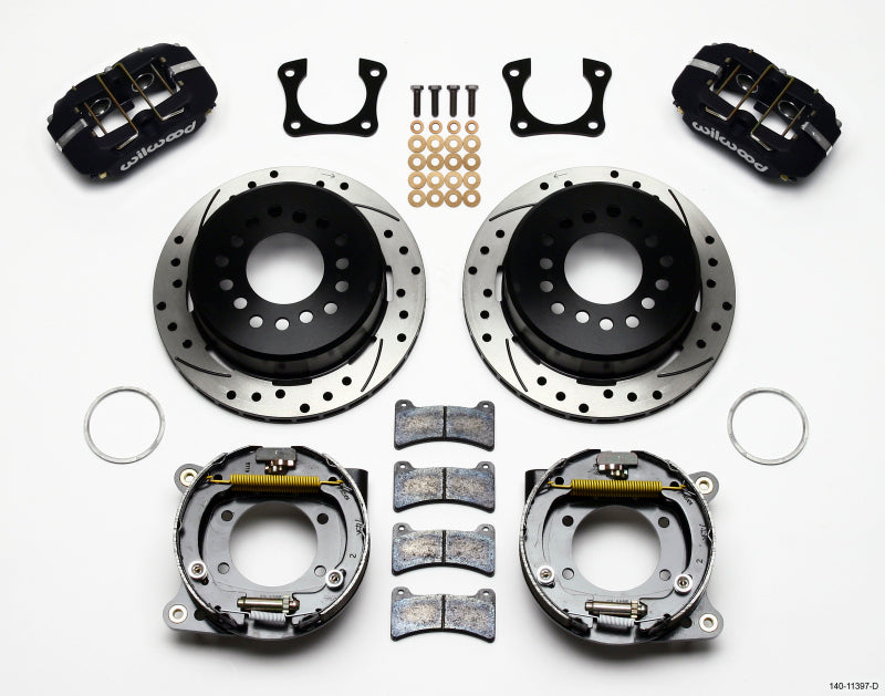 Wilwood Dynapro Low-Profile 11.00in P-Brake Kit Drilled 58-64 Olds/Pontiac Ends 2.81in Offset Wilwood