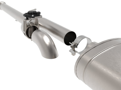 aFe Gemini XV 3in 304 SS Cat-Back Exhaust w/ Cutout 14-19 GM Trucks 4.3L/5.3L w/ Black Tips aFe