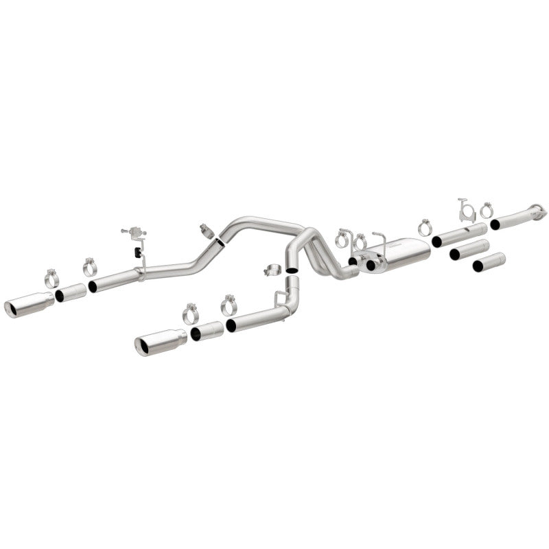 MagnaFlow Stainless Cat-Back Exhaust 2015 Chevy Silverado 2500HD 6.0L Dual Split Rear Exit 4in - eliteracefab.com