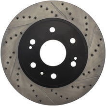 Load image into Gallery viewer, STOPTECH 05-10 GMC SIERRA 1500 (W REAR DRUM) / 07-09 GMC YUKON FRONT RIGHT SLOTTED &amp; DRILLED ROTOR, 127.66057R - eliteracefab.com