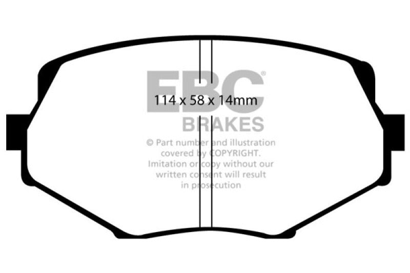 EBC 94-01 Mazda Miata MX5 1.8 Redstuff Front Brake Pads - eliteracefab.com