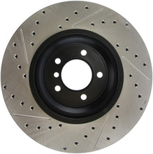 Load image into Gallery viewer, StopTech 07-09 BMW 335 (E90/E92/E93) Slotted &amp; Drilled Left Front Rotor - eliteracefab.com