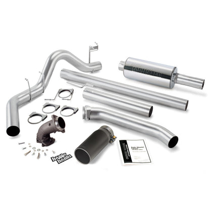 Banks Power 98-02 Dodge 5.9L Std Cab Monster Exhaust w/ Power Elbow - SS Single Exhaust w/ Black Tip Banks Power