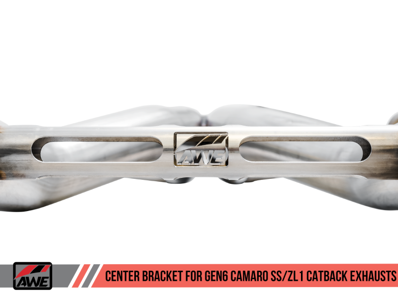 AWE Tuning 16-19 Chevy Camaro SS Non-Res Cat-Back Exhaust - Track Edition (Quad Chrome Silver Tips) - eliteracefab.com