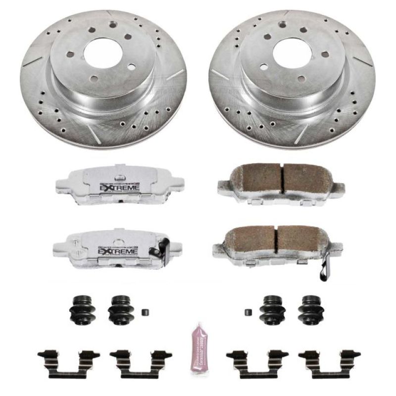 Power Stop 08-12 Infiniti EX35 Rear Z26 Street Warrior Brake Kit - eliteracefab.com