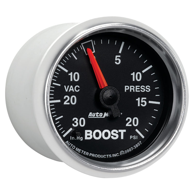 Autometer GS 52mm 30 in Hg/20 psi Mechanical Vacuum/Boost Gauge 3807