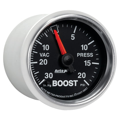 Autometer GS 52mm 30 in Hg/20 psi Mechanical Vacuum/Boost Gauge 3807