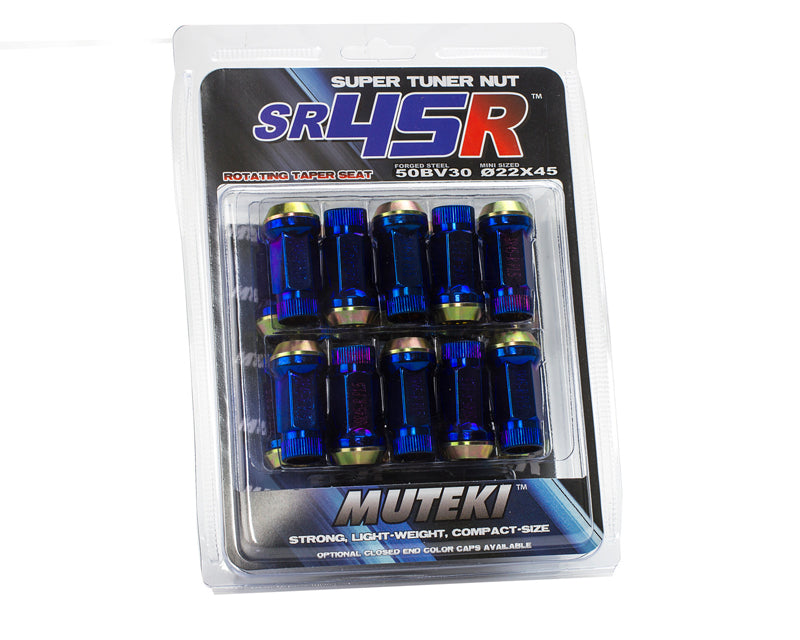 WHEEL MATE MUTEKI SR45R LUG NUT KIT 12×1.5 – BURNED BLUE
