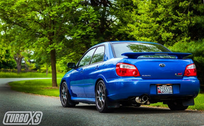 TURBOXS CATBACK EXHAUST SYSTEM POLISHED STAINLESS TIP SUBARU WRX/STI; 2002-2007 - eliteracefab.com