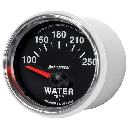 Autometer GS 52mm 100-250 Deg F Short Sweep Electronic Water Temperature Gauge 3837