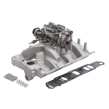 Load image into Gallery viewer, Edelbrock Manifold And Carb Kit Performer RPM Pontiac Natural Finish