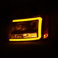 Load image into Gallery viewer, ANZO 07-14 Chevy Tahoe Projector Headlights w/ Plank Style Design Black w/ Amber - eliteracefab.com