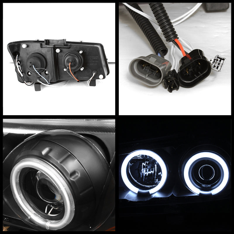 Spyder Chevy Silverado 1500 03-06 Projector HeadlightsCCFLHalo LED Blk High H1 PRO-YD-CS03-CCFL-BK - eliteracefab.com