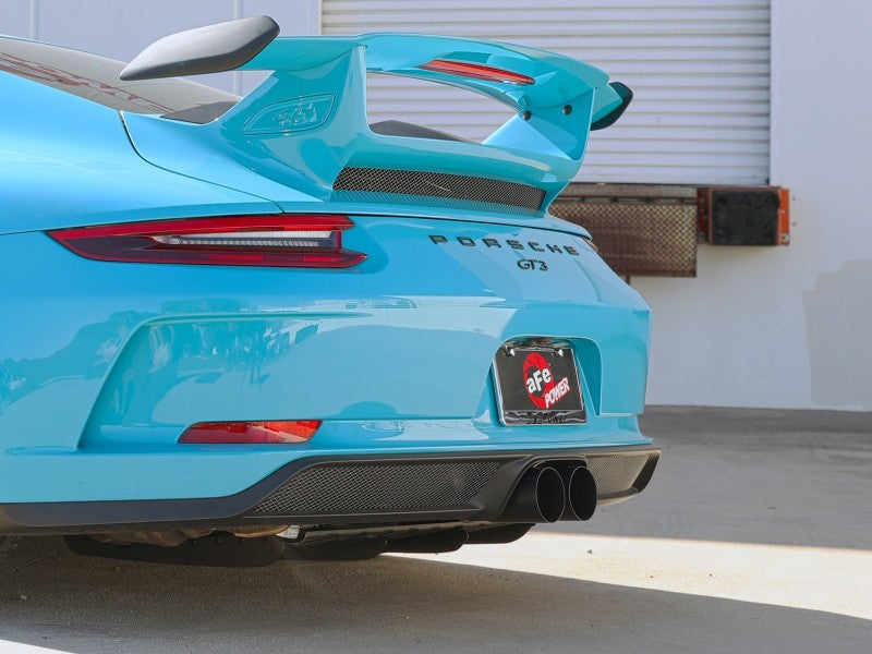 afe 14-16 Porsche 911 GT3 991.1 H6 3.8L MACH Force-Xp 304 SS Cat-Back Exhaust System w/ Black Tips aFe