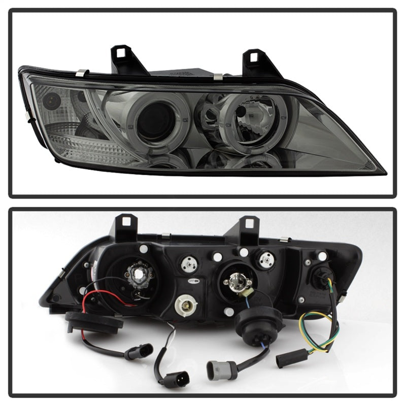 Spyder BMW Z3 96-02 Projector Headlights LED Halo Smoke High H1 Low H1 PRO-YD-BMWZ396-HL-SM - eliteracefab.com