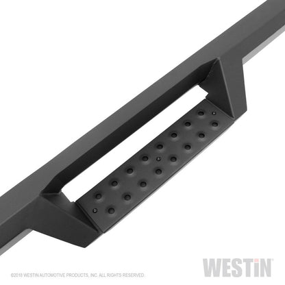 Westin 2019 Chevrolet Silverado/Sierra 1500 (5.5ft) Drop Wheel to Wheel Nerf Step Bars - Txt Black - eliteracefab.com