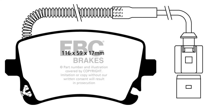 EBC 06-09 Audi RS4 4.2 (Cast Iron Rotors) Bluestuff Rear Brake Pads - eliteracefab.com