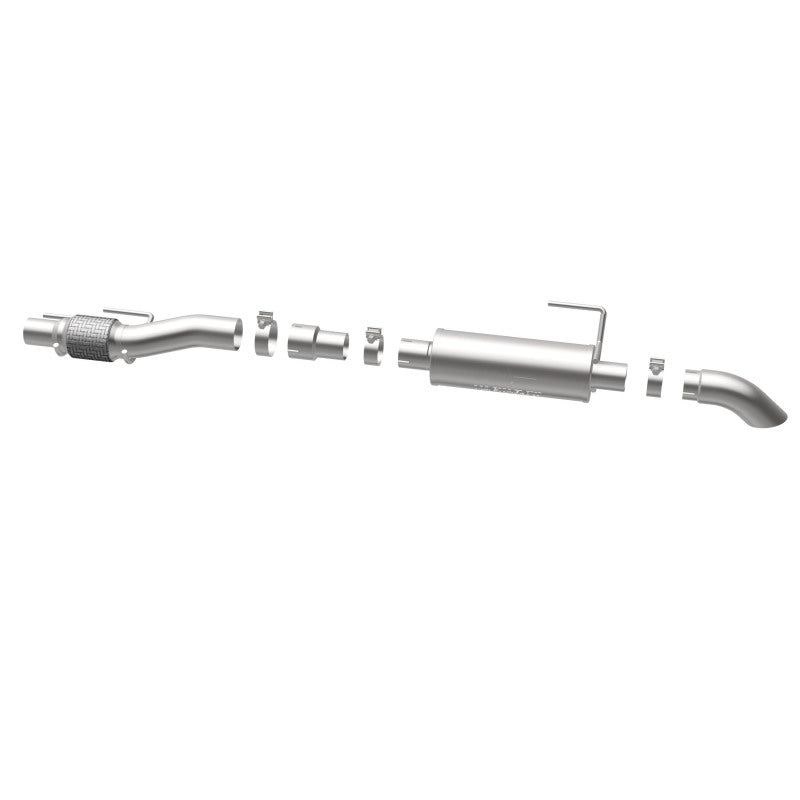MagnaFlow Cat-Back, SS, 2.5/3in, Turn Down In Front Rear Tire 2015 Ford F150 2.7L V6T Ext Cab Magnaflow