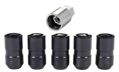 McGard Wheel Lock Nut Set - 5pk. (Cone Seat) M14X1.5 / 22mm Hex / 1.639in OAL - Black McGard