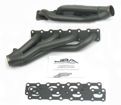 JBA 04-15 Nissan 5.6L VK56DE Oval Port 1-5/8in Primary Ti Ctd Cat4Ward Header JBA