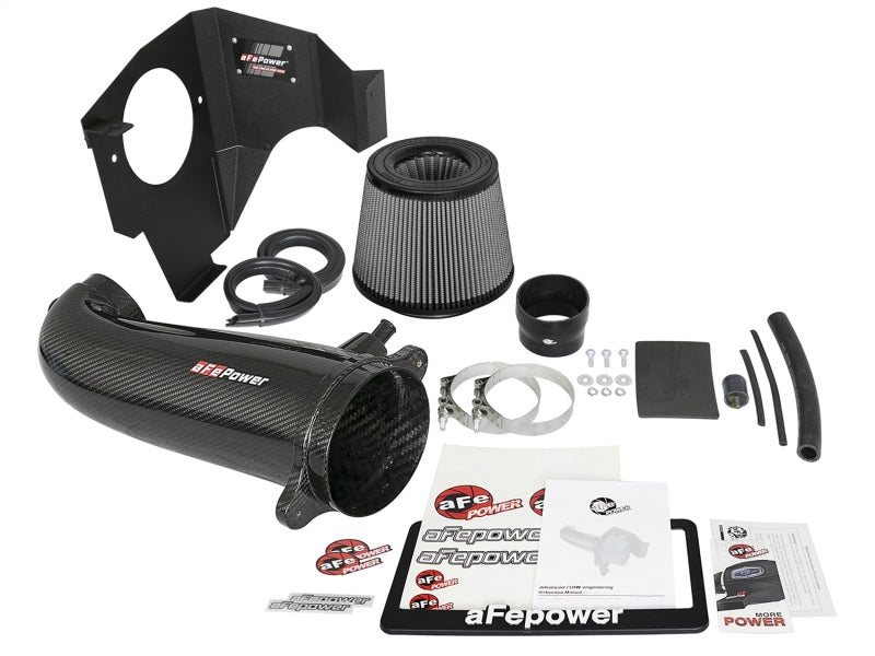 aFe POWER Magnum FORCE Carbon Fiber Stage 2 Track Series Pro Dry S CAIS - 11-18 Dodge Challenger V8 - eliteracefab.com