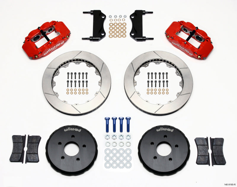Wilwood Narrow Superlite 6R Front Hat Kit 13.06in Red Nissan 350Z/Fiti G35 Wilwood