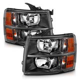 ANZO CHEVY SILVERADO 1500 07-13 / 2500HD/3500HD 07-14 CRYSTAL HEADLIGHTS BLACK - 111393