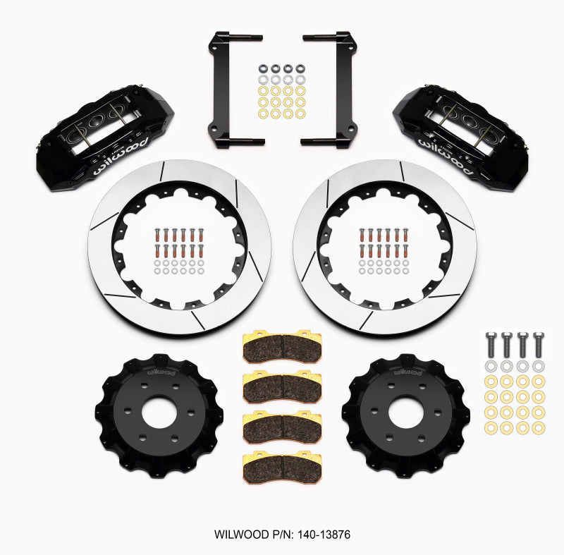 Wilwood TX6R Front Kit 16.00in Black 1999-2014 GM Truck/SUV 1500 - eliteracefab.com