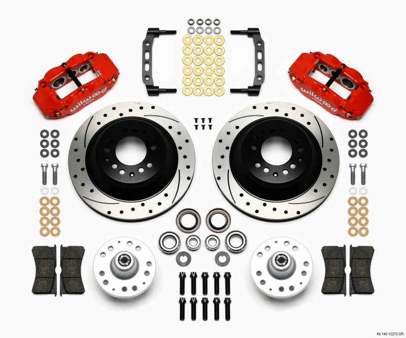 Wilwood Narrow Superlite 6R Front Hub & 1PC Rtr Kit 12.88in Dril -Red 74-80 Pinto/Mustang II Wilwood