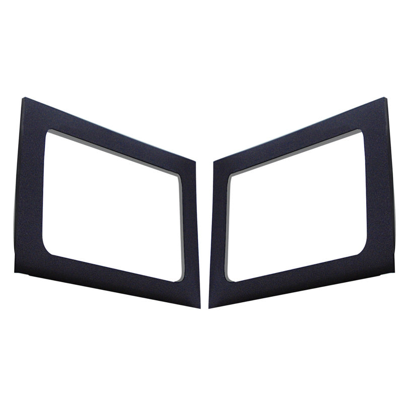 DEI 11-18 Jeep Wrangler JK 4-Door Boom Mat Rear Side Window Trim - 2 Piece - Black DEI