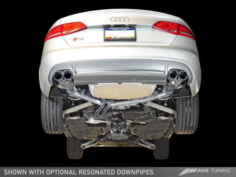 AWE Tuning Audi B8.5 S4 3.0T Touring Edition Exhaust System - Chrome Silver Tips (102mm) - eliteracefab.com