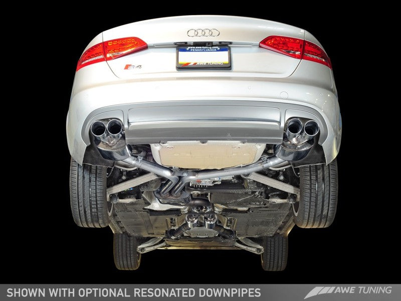 AWE Tuning Audi B8.5 S4 3.0T Touring Edition Exhaust System - Diamond Black Tips (102mm) - eliteracefab.com