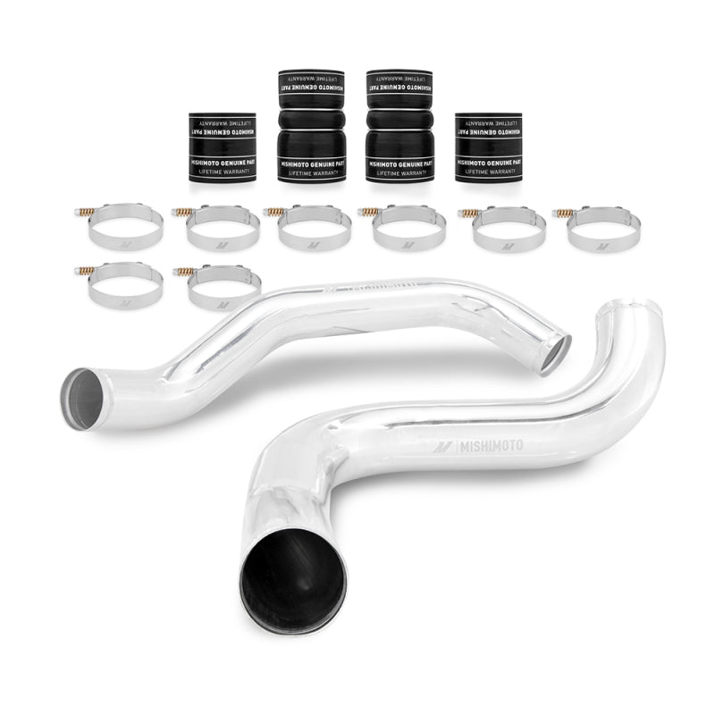 Mishimoto 99-03 Ford 7.3L Powerstroke PSD Silver Intercooler Kit w/ Polished Pipes - eliteracefab.com