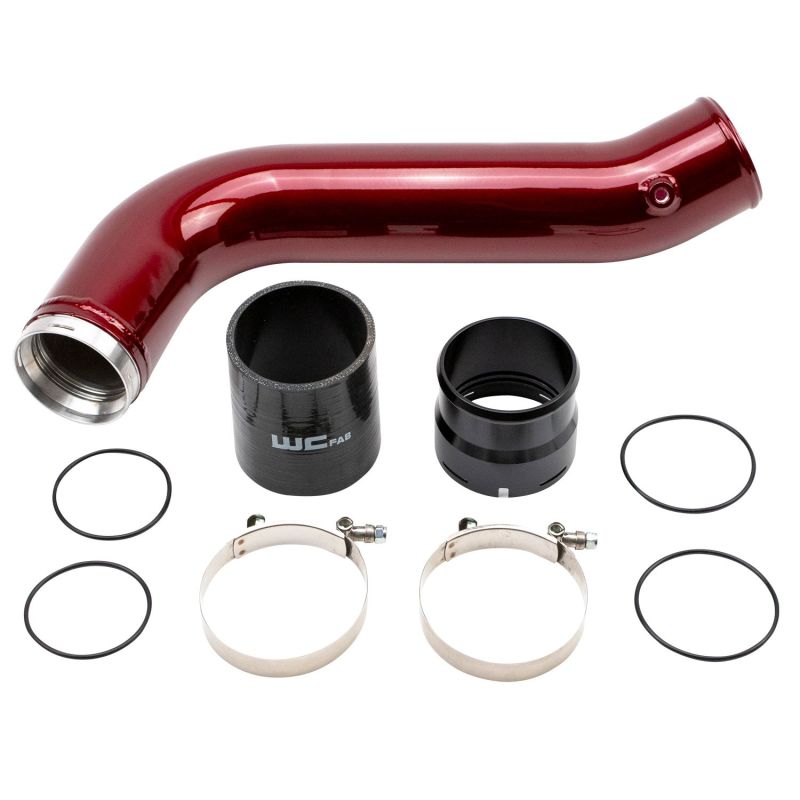 Wehrli 2020+ Chevrolet 6.6L L5P Duramax Passenger Side 3.5in Intercooler Pipe - WCFab Red - eliteracefab.com