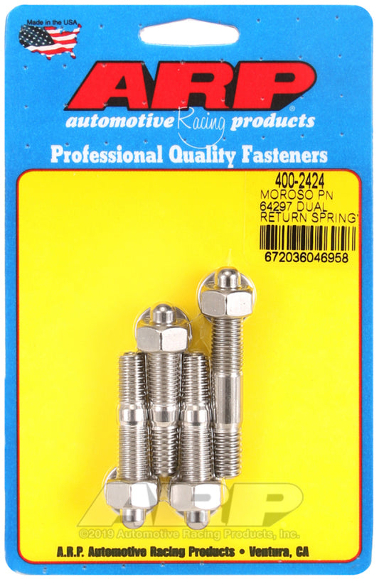 ARP Moroso 64927 Dual Return Spring no Spacer Plate SS Carb Stud Kit ARP
