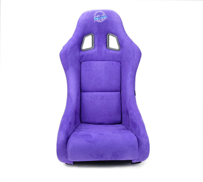 NRG FRP Bucket Seat PRISMA Edition w/ Pearlized Back Purple Alcantara - Medium - FRP-303PP-PRISMA