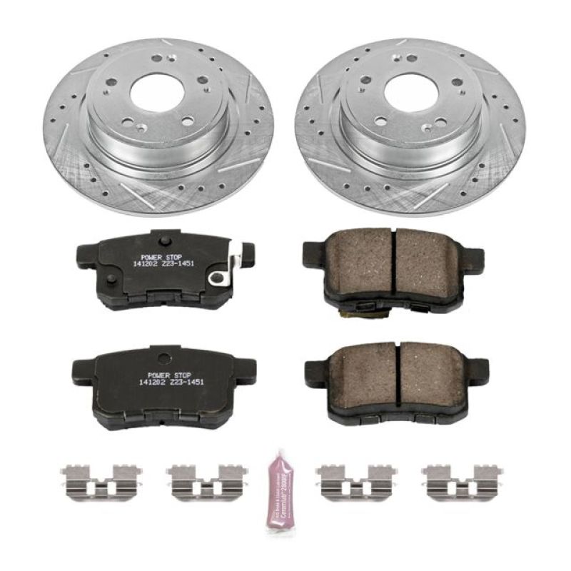 Power Stop 11-14 Acura TSX Rear Z23 Evolution Sport Brake Kit - eliteracefab.com