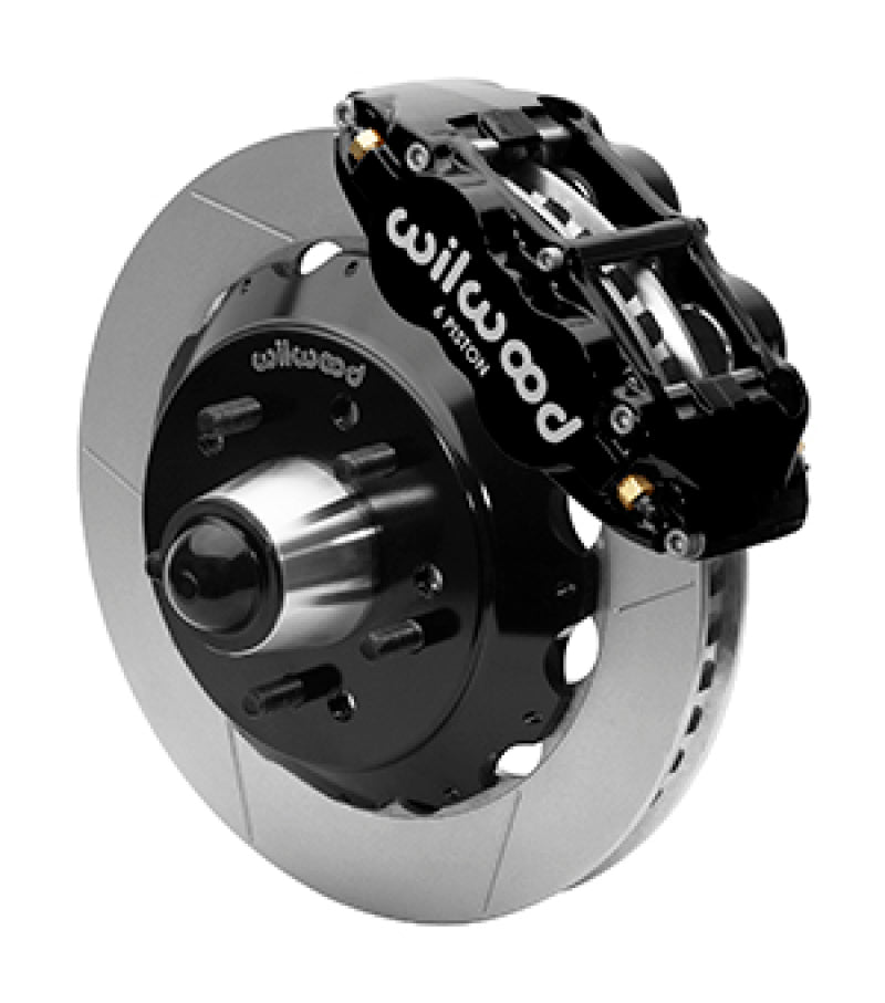 Wilwood Superlite 6R Front Brake Kit for 63-87 Chevy C10 Prospindle 13.06 in Diameter Black Calipers Wilwood