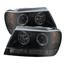 Load image into Gallery viewer, Spyder Jeep Grand Cherokee 99-04 Projector Headlights LED Halo LED Black Smoke PRO-YD-JGC99-HL-BSM - eliteracefab.com