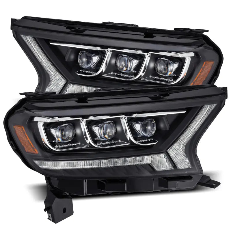 AlphaRex 880124 19-21 Ford Ranger NOVA LED Proj Headlights Plank Style Black w/Activ Light/Seq Signal/DRL AlphaRex