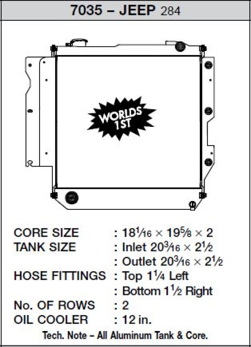 CSF Cooling - Racing & High Performance Division 05-06 Jeep Wrangler Heavy Duty (Automatic & Manual) Jeep Wrangler 2005-2006 - eliteracefab.com