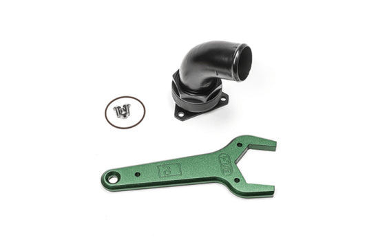 Radium Engineering Bolt Remote Mount Fill Neck  24AN Elbow