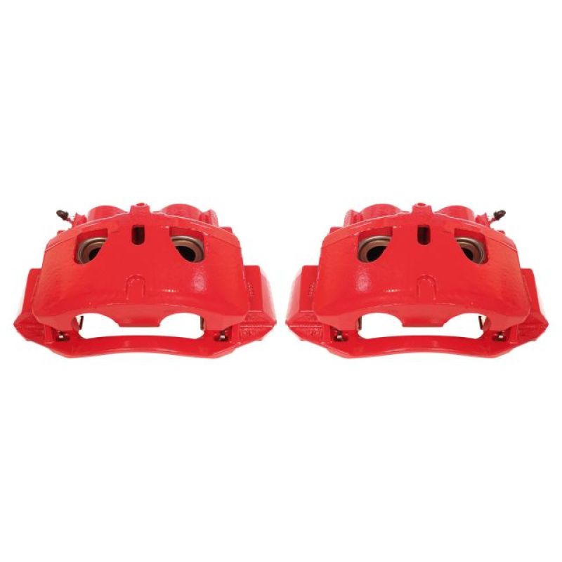 Power Stop 11-19 Chevrolet Silverado 2500 HD Front Red Calipers w/Brackets - Pair - eliteracefab.com