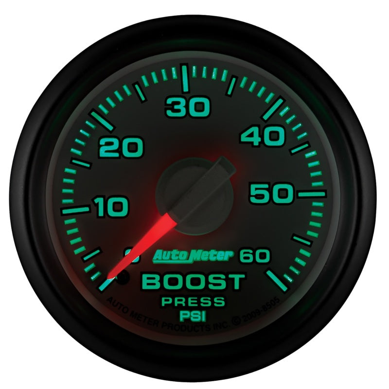 AutoMeter GAUGE; BOOST; 2 1/16in.; 60PSI; MECHANICAL; RAM GEN 3 FACTORY MATCH Dodge 2003-2009 - eliteracefab.com