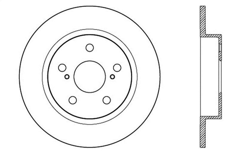 StopTech SportStop 10-13 Scion tC Slotted & Drilled Left Rear Rotor - eliteracefab.com