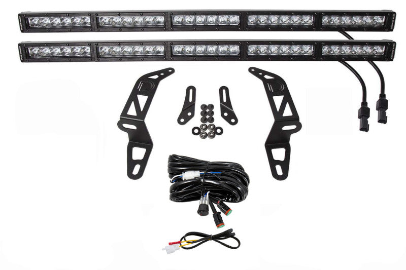 Diode Dynamics 18-21 Jeep JL Wrangler/Gladiator SS30 Bumper Bracket Kit - White Driving Dual Diode Dynamics