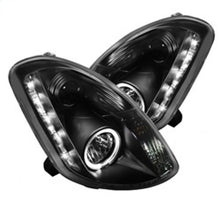 Load image into Gallery viewer, Spyder Infiniti G35 03-04 4DR Projector Halogen - LED Halo DRL Blk High H4 PRO-YD-IG35034D-DRL-BK - eliteracefab.com